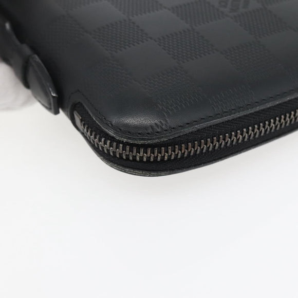 LOUIS VUITTON Damier Infini Organizer Atholl Bag Black N41382 LV Auth BA6356