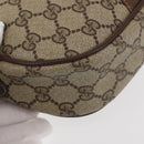 GUCCI GG Supreme Web Sherry Line Clutch Bag Beige Gold 156 01 034 Auth BA6357-10