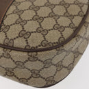 GUCCI GG Supreme Web Sherry Line Clutch Bag Beige Gold 156 01 034 Auth BA6357-11