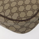 GUCCI GG Supreme Web Sherry Line Clutch Bag Beige Gold 156 01 034 Auth BA6357-13