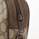 GUCCI GG Supreme Web Sherry Line Clutch Bag Beige Gold 156 01 034 Auth BA6357-14