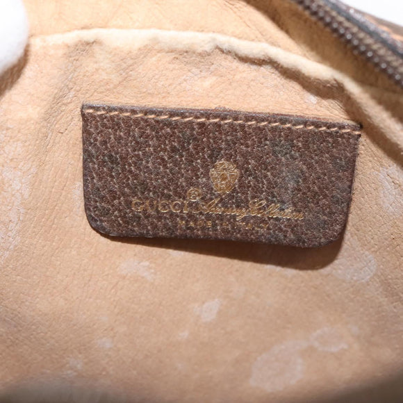 GUCCI GG Supreme Web Sherry Line Clutch Bag Beige Gold 156 01 034 Auth BA6357