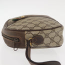 GUCCI GG Supreme Web Sherry Line Clutch Bag Beige Gold 156 01 034 Auth BA6357-5