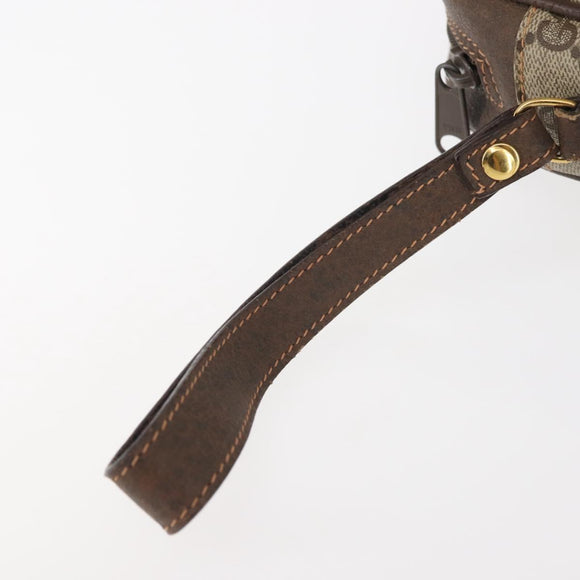 GUCCI GG Supreme Web Sherry Line Clutch Bag Beige Gold 156 01 034 Auth BA6357