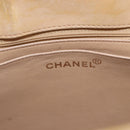 CHANEL Matelasse Shoulder Bag Lamb Skin Beige CC Auth BA6358-18