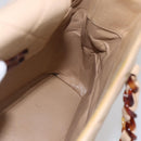 CHANEL Matelasse Shoulder Bag Lamb Skin Beige CC Auth BA6358-19