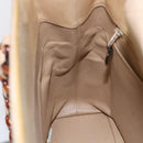 CHANEL Matelasse Shoulder Bag Lamb Skin Beige CC Auth BA6358-20