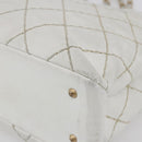 CHANEL Wild Stitch Chain Shoulder Bag Lamb Skin Beige Gold CC Auth BA6359-14