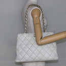 CHANEL Wild Stitch Chain Shoulder Bag Lamb Skin Beige Gold CC Auth BA6359-24