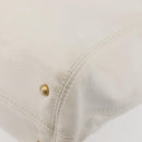 CHANEL Tote Bag Caviar Skin White Gold CC Auth BA6361-14