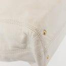 CHANEL Tote Bag Caviar Skin White Gold CC Auth BA6361-15