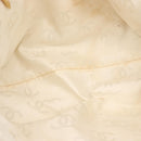 CHANEL Tote Bag Caviar Skin White Gold CC Auth BA6361-11