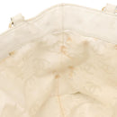 CHANEL Tote Bag Caviar Skin White Gold CC Auth BA6361-18