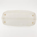 CHANEL Tote Bag Caviar Skin White Gold CC Auth BA6361-5