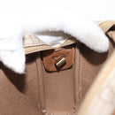 Christian Dior Honeycomb Canvas Shoulder Bag PVC Beige Gold Auth BA6363-18