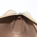 Christian Dior Honeycomb Canvas Shoulder Bag PVC Beige Gold Auth BA6363-19