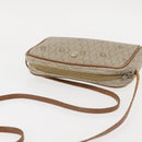 Christian Dior Honeycomb Canvas Shoulder Bag PVC Beige Gold Auth BA6363-6