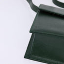 Christian Dior Shoulder Bag Leather Green Gold Auth BA6365-9