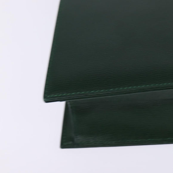 Christian Dior Shoulder Bag Leather Green Gold Auth BA6365