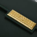 Christian Dior Shoulder Bag Leather Green Gold Auth BA6365-17