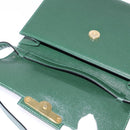 Christian Dior Shoulder Bag Leather Green Gold Auth BA6365-10