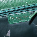 Christian Dior Shoulder Bag Leather Green Gold Auth BA6365-18
