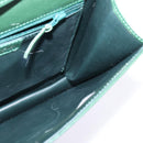 Christian Dior Shoulder Bag Leather Green Gold Auth BA6365-19