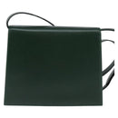 Christian Dior Shoulder Bag Leather Green Gold Auth BA6365-2