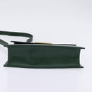 Christian Dior Shoulder Bag Leather Green Gold Auth BA6365-5