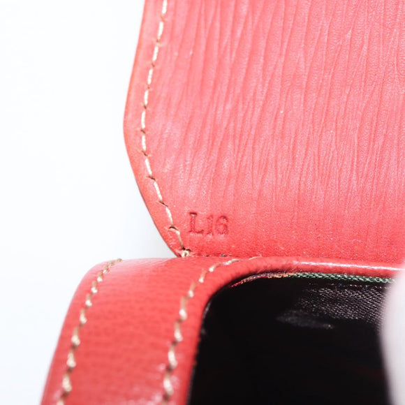 LOEWE Velazquez Hand Bag Leather Red Gold Auth BA6367