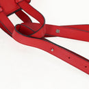 LOEWE Hammock Shoulder Bag Leather Red Silver Auth BA6368M-15