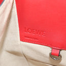 LOEWE Hammock Shoulder Bag Leather Red Silver Auth BA6368M-23
