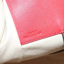 LOEWE Hammock Shoulder Bag Leather Red Silver Auth BA6368M-11