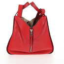 LOEWE Hammock Shoulder Bag Leather Red Silver Auth BA6368M-4