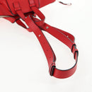LOEWE Hammock Shoulder Bag Leather Red Silver Auth BA6368M-8