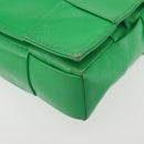 BOTTEGA VENETA MAXI INTRECCIATO Cassette Shoulder Bag Leather Green Auth BA6369-14