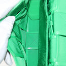 BOTTEGA VENETA MAXI INTRECCIATO Cassette Shoulder Bag Leather Green Auth BA6369-11