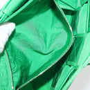 BOTTEGA VENETA MAXI INTRECCIATO Cassette Shoulder Bag Leather Green Auth BA6369-12