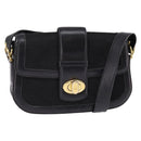 CELINE C Sulky Shoulder Bag Canvas Black Gold Auth BA6371-1