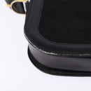 CELINE C Sulky Shoulder Bag Canvas Black Gold Auth BA6371-12