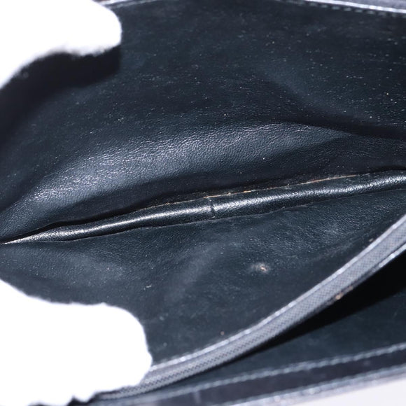 CELINE C Sulky Shoulder Bag Canvas Black Gold Auth BA6371