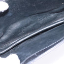 CELINE C Sulky Shoulder Bag Canvas Black Gold Auth BA6371-19