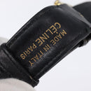 CELINE C Sulky Shoulder Bag Canvas Black Gold Auth BA6371-22