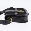CELINE C Sulky Shoulder Bag Canvas Black Gold Auth BA6371-4