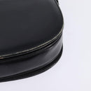 CELINE Horse Carriage Shoulder Bag Leather Navy Gold Auth BA6372-16