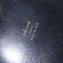 CELINE Horse Carriage Shoulder Bag Leather Navy Gold Auth BA6372-18