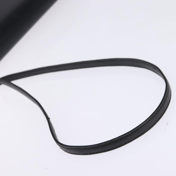 CELINE Horse Carriage Shoulder Bag Leather Navy Gold Auth BA6372