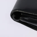 CELINE Horse Carriage Shoulder Bag Leather Navy Gold Auth BA6372-8