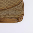 CELINE Macadam Canvas Shoulder Bag PVC Beige Gold Auth BA6373-15