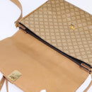 CELINE Macadam Canvas Shoulder Bag PVC Beige Gold Auth BA6373-10